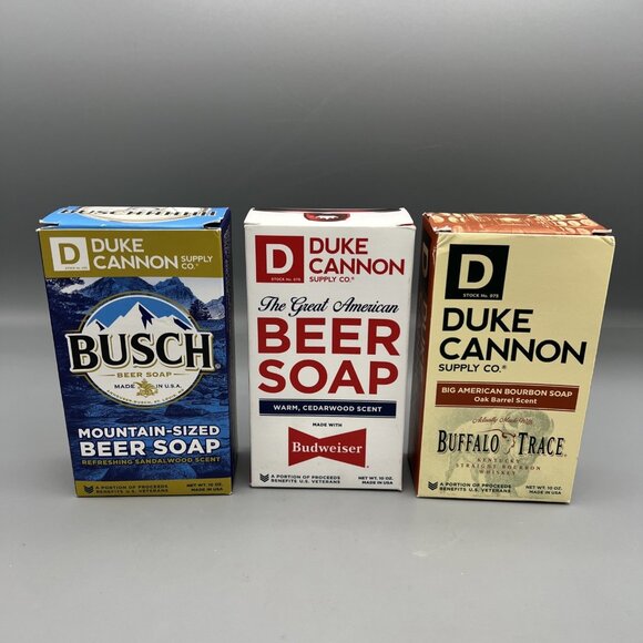 3 Pack - Duke Cannon The Great American Beer Soap 10 oz each Warm Cedarwood - Picture 1 of 10